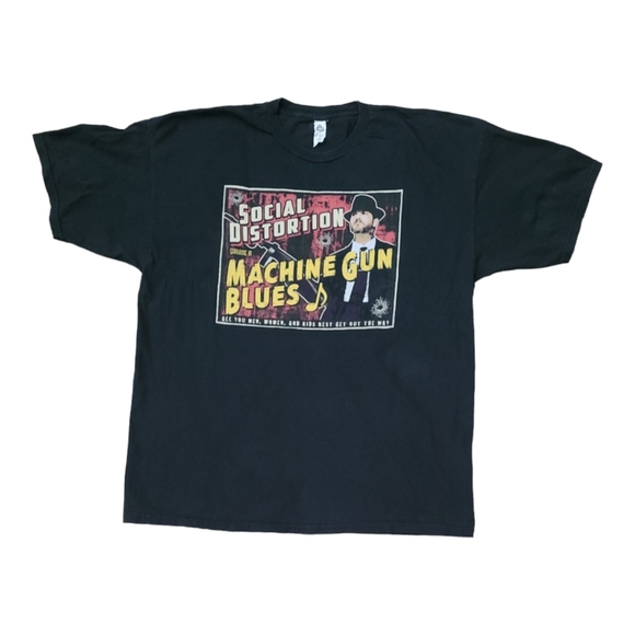 Social Distortion Machine Gun Blues Shirt Xl - Picture 2 of 6